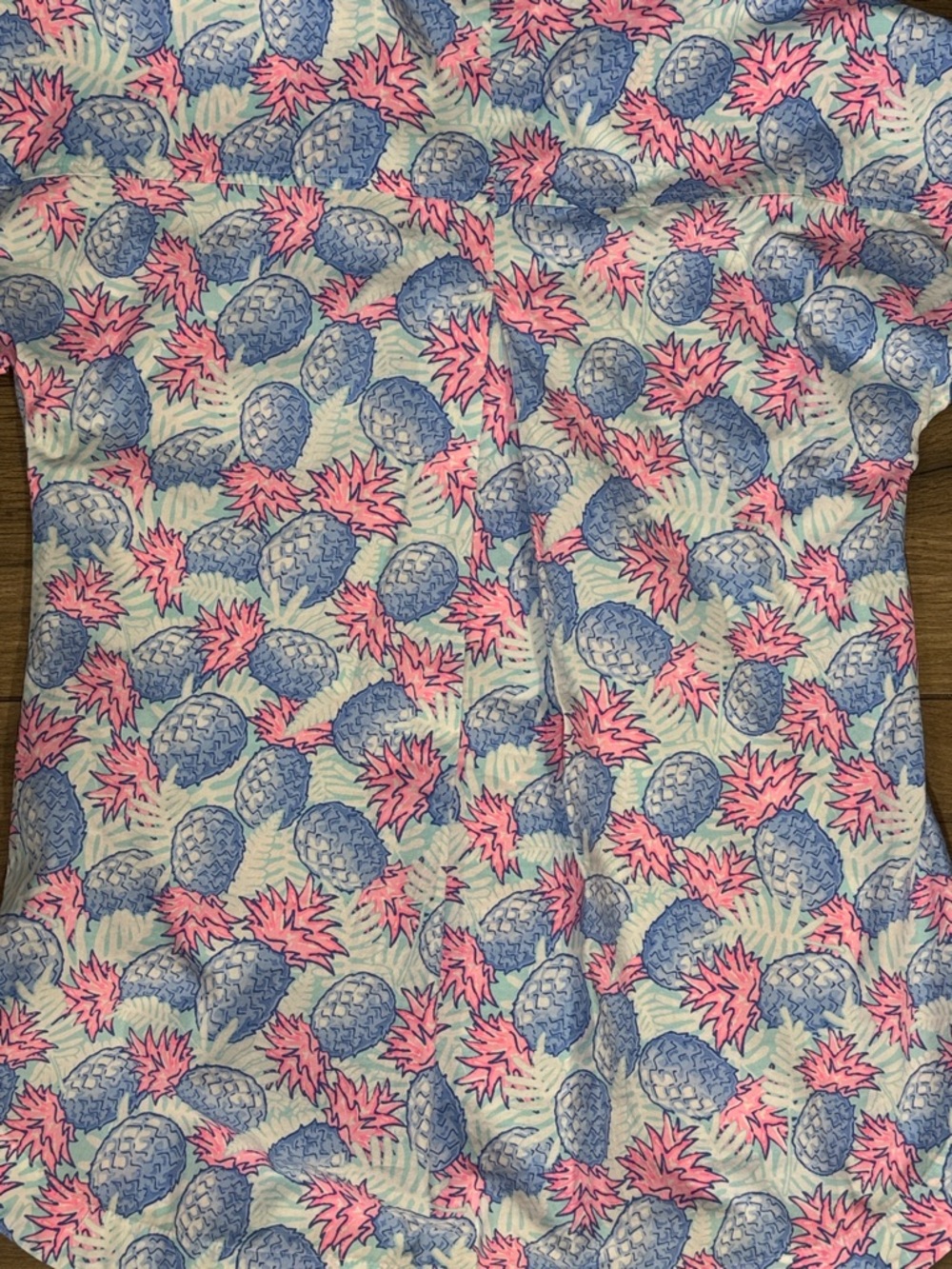 Vineyard‎ Vines Pineapple Print Preppy Summer Blouse Women's Size 00 - Picture 10 of 15